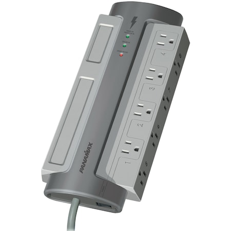 MAX M8-EX 8-Outlet Surge Protector With Circuitry Protection